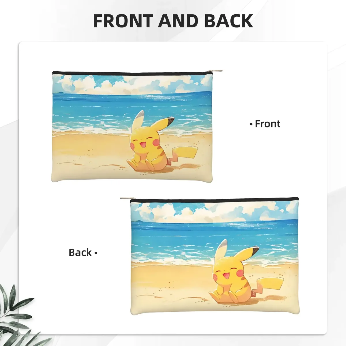 sac pliable mignon à thème pokémon, sac de maquillage avec fermeture éclair, trousse de toilette pikachu, organiseur de maquillage