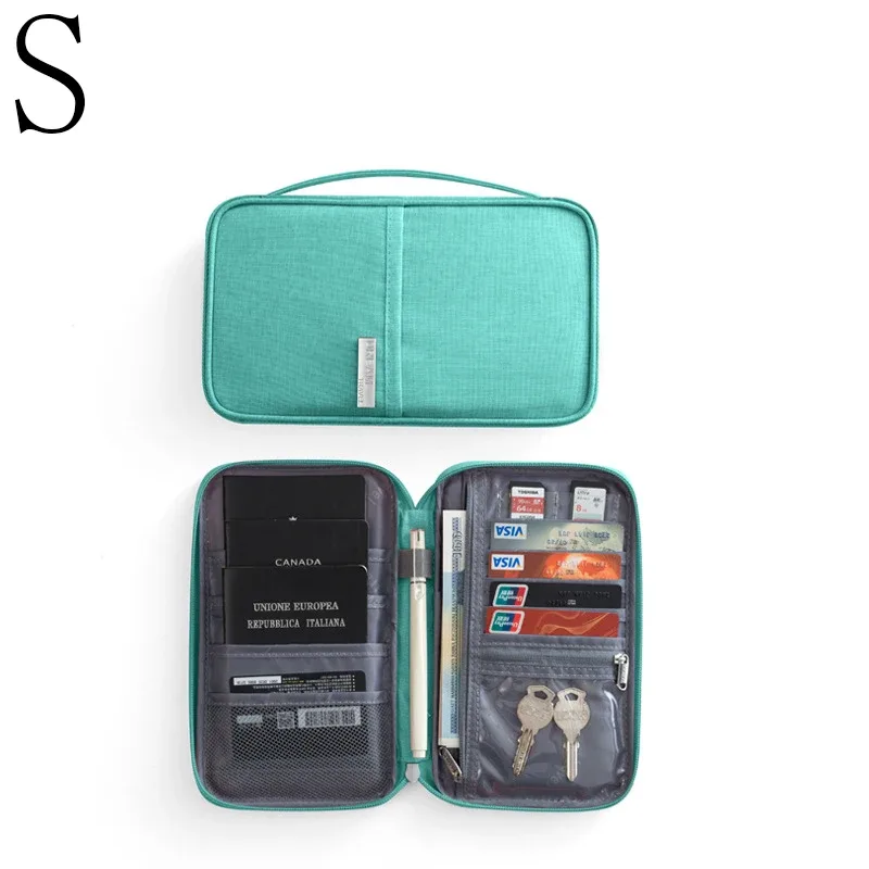 portefeuille de voyage porte-passeport familial multi-poches étui à documents étanche organisateur accessoires de voyage sac à documents porte-carte