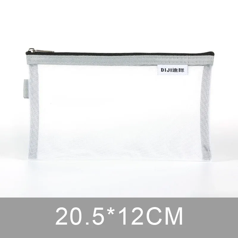 trousse de maquillage, sac à main d'école, étuis à crayons pour bureau, grande et petite trousse de toilette transparente en nylon pour étudiants