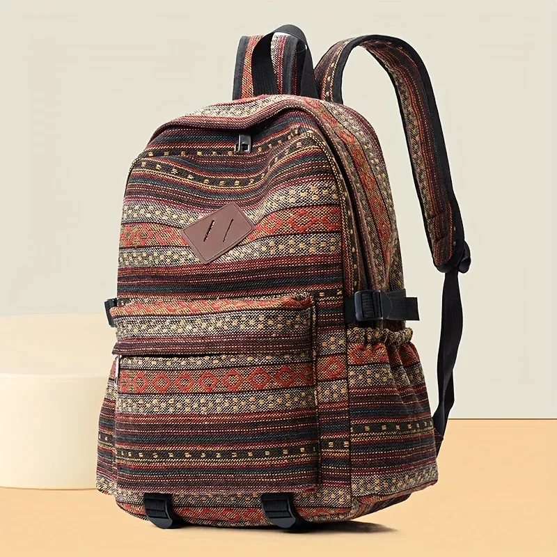 vintage nouveaux sacs à dos patch grande capacité femmes style ethnique voyage sac à dos broderie sac à dos