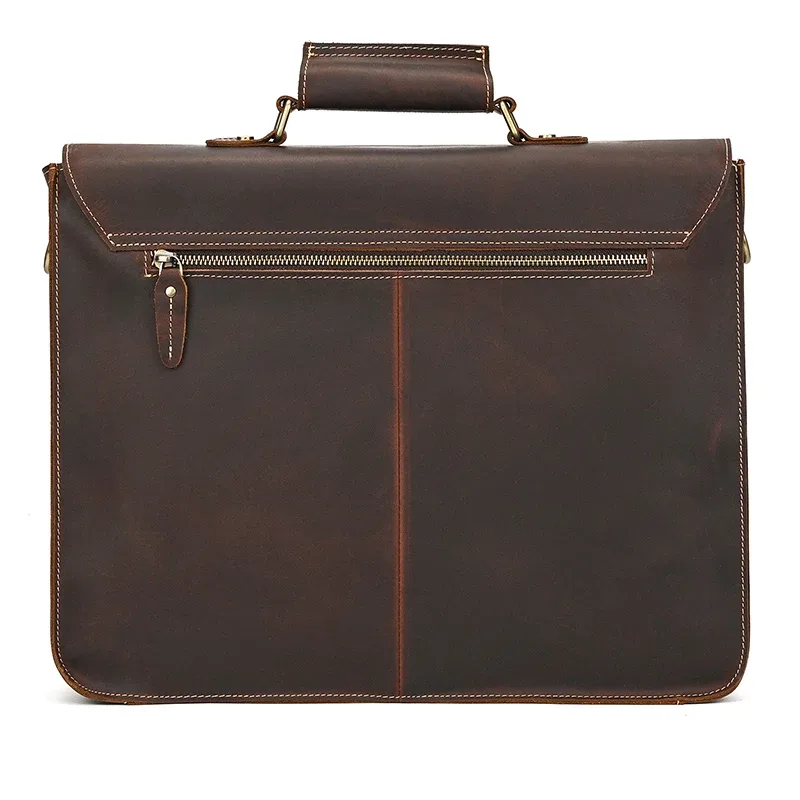 newsbirds grande capacité hommes sac en cuir véritable peau de vache hommes porte-documents sac ordinateur portable sac d'affaires pour 15.6 pouces pc sac d'ordinateur mâle