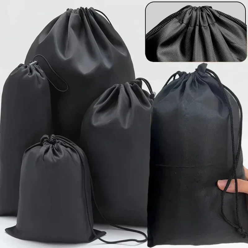 pochette de rangement étanche en nylon avec cordon de serrage, sac de voyage oxford, sacs multifonctionnels 10x20cm à 30x20cm pour activités de plein air