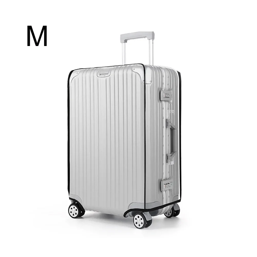 protecteur de valise transparent en pvc imperméable, housse anti-poussière résistante à l'usure pour bagages à roulettes de 20 à 28 pouces
