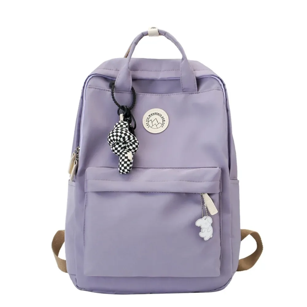 sac à dos étanche pour femmes, grande capacité, en nylon, de voyage, ergonomique, couleur unie, pour ordinateur portable, livre, étudiant