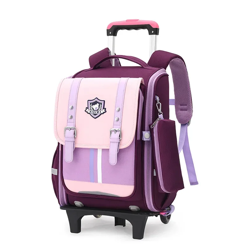 sacs à dos roulants pour enfants de l'école primaire chariot école étudiant sac à dos sac à roulettes retour à l'école sacs à dos avec roues