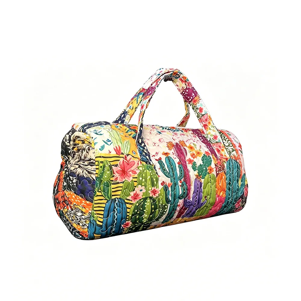 sac de voyage matelassé 3d de style japonais, imprimé pagode de cerisier, léger, sac de voyage vintage, cadeau oriental