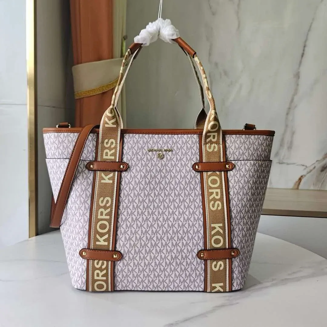 sac de voyage michael kors, modèle mk commuter, neuf, élégant, de haute qualité, sac fourre-tout pour femme, sac de voyage léger et luxueux.