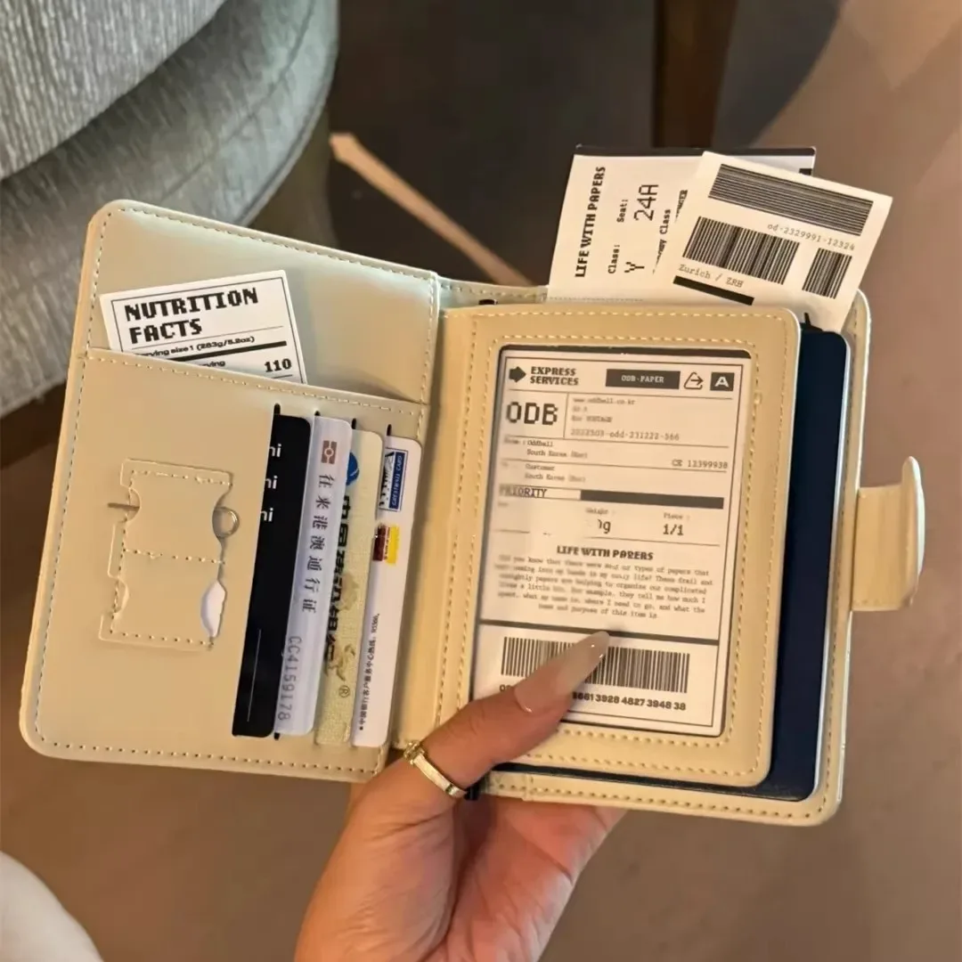 porte-passeport, sac à passeport, porte-cartes multifonctionnel, porte-cartes bancaires, clip pour passeport, étui en cuir pu, accessoires de voyage
