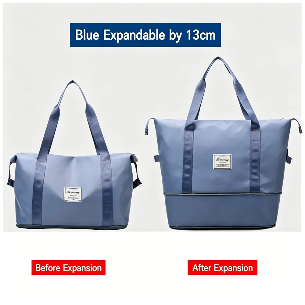sac de voyage extensible grande capacité à porter à la main - durable, plusieurs compartiments, adapté aux voyages, au fitness, au yoga, comme sac à main