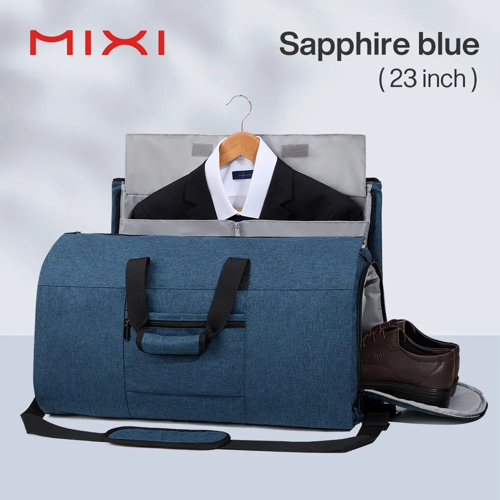 mixi sac à vêtements à main pour voyage 56l sac de sport convertible pour hommes femmes 2 en 1 bagage suspendu valise robe costume voyage