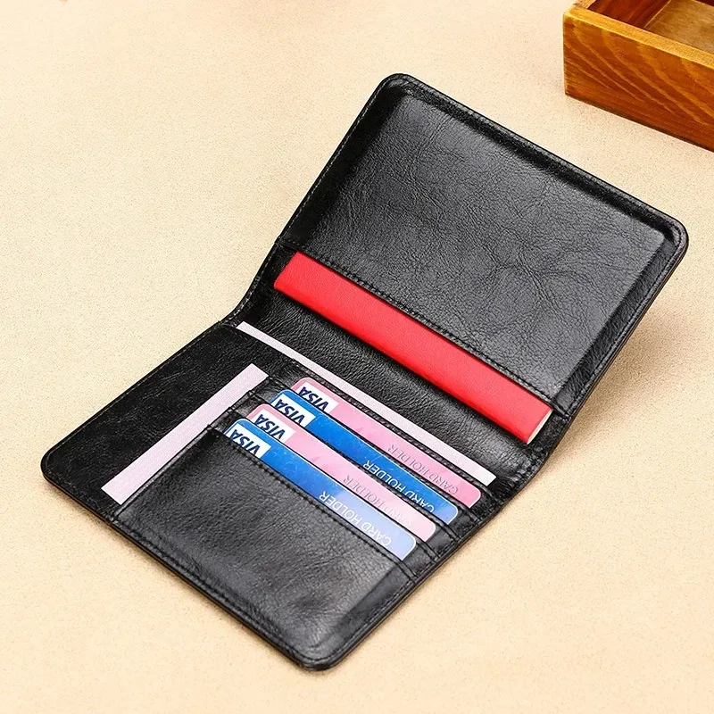 couverture de passeport unisexe en cuir véritable, blocage rfid, porte-passeport pour hommes, étui pour carte d'identité, portefeuille de voyage pour wowen
