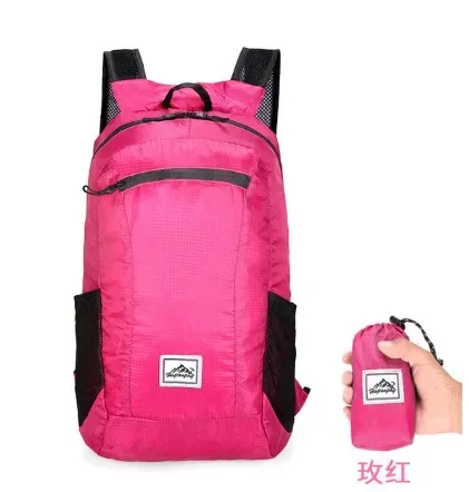 sac de randonnée en plein air 20l, sac à dos léger et portable, pliable, étanche, ultraléger, pour femmes et hommes, voyage, randonnée