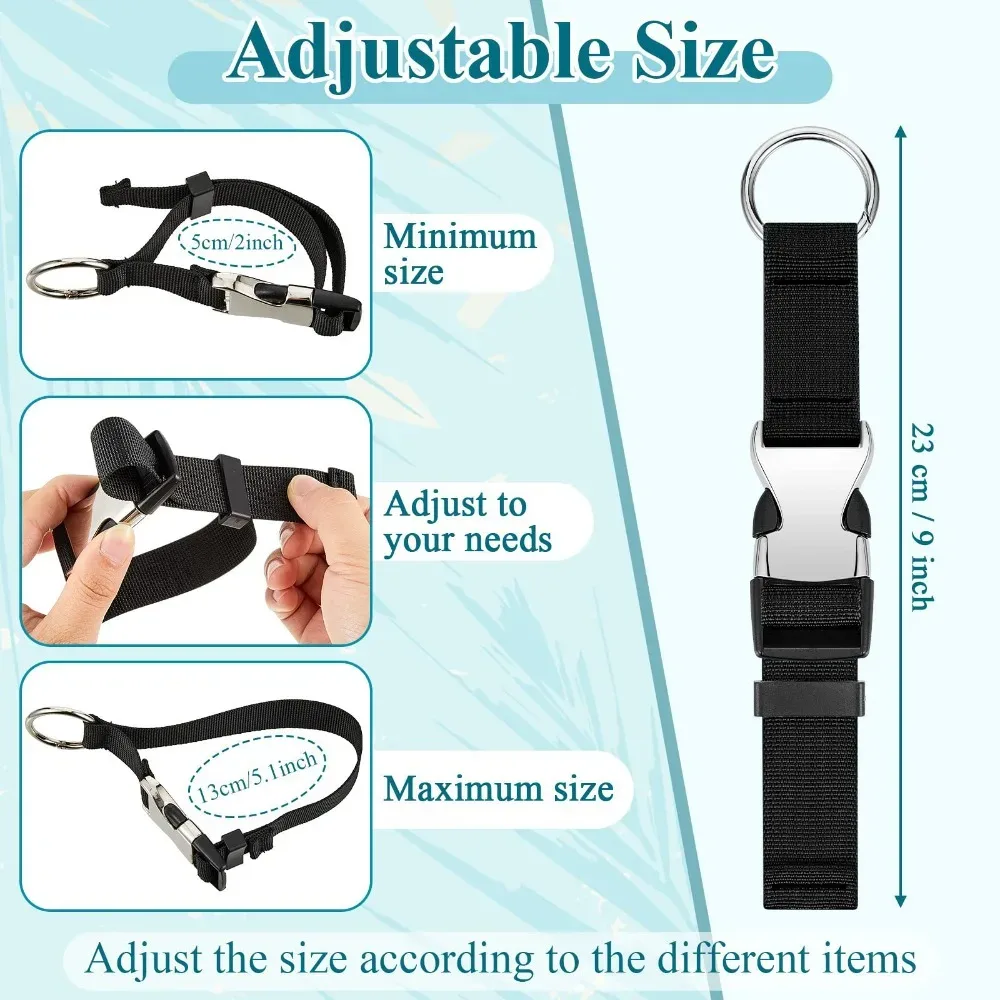 sangles de bagages réglables, en nylon durable, pour sac de valise, pendentif de voyage