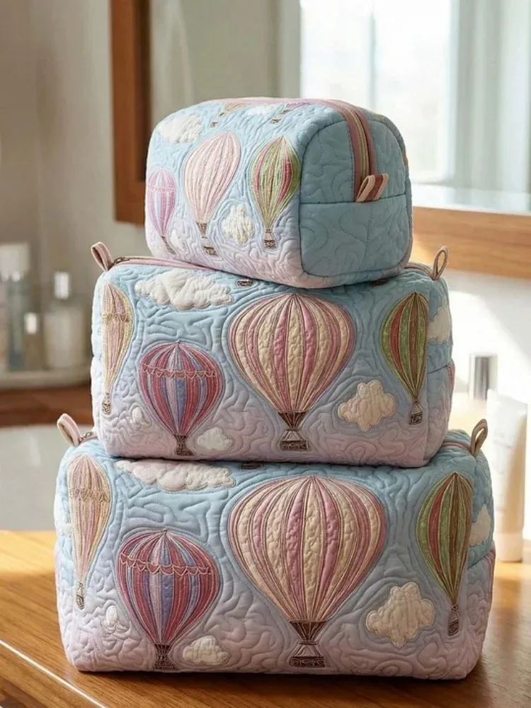 sacs cosmétiques matelassés imprimés en 3d tendance, pochette de rangement de maquillage de voyage pour femmes, motifs floraux et animaux vintage, imprimés pour le camping