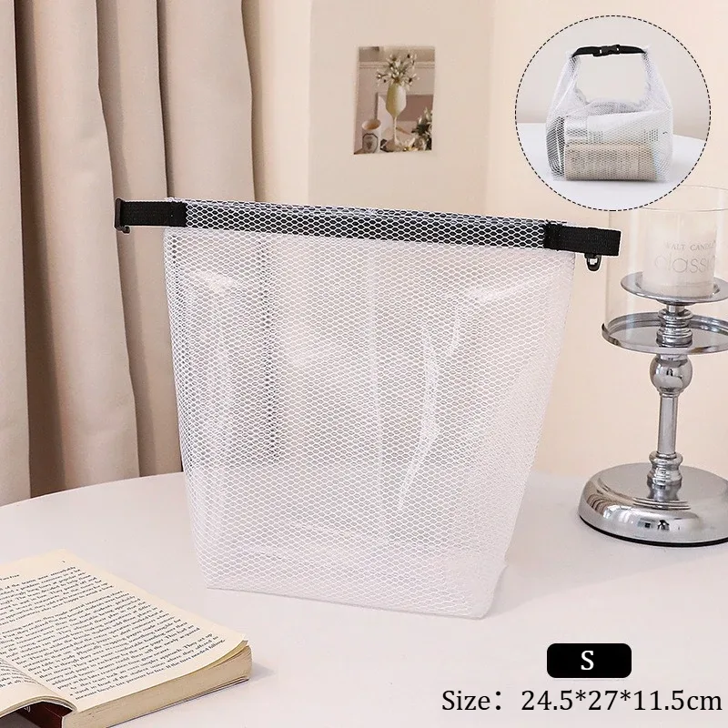 sac de maquillage et de toilette imperméable de grande capacité, organiseur de cosmétiques portable, pochette de rangement de voyage avec bouton