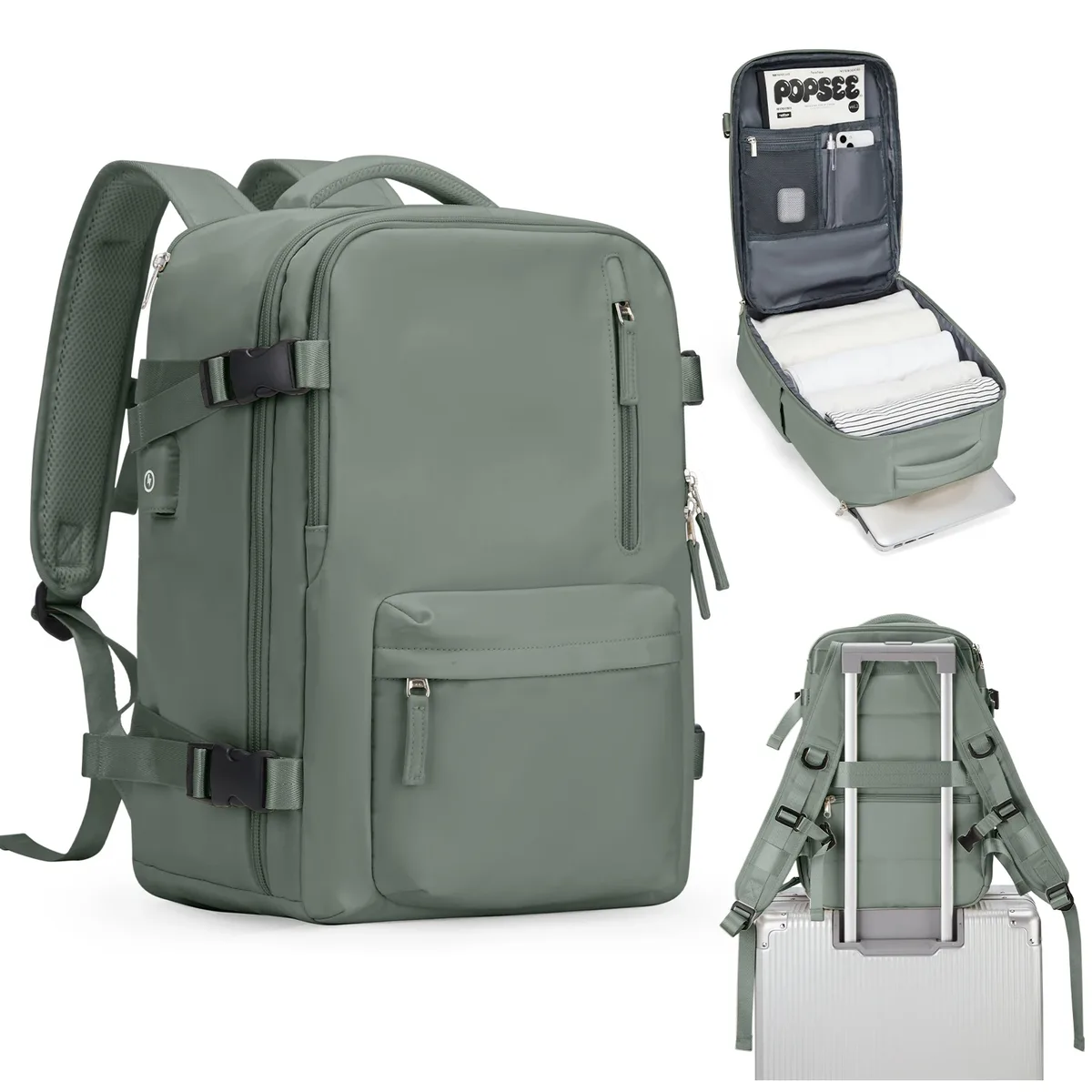 sac à dos de voyage de cabine pour femmes, sac pour ordinateur portable, grande capacité, easyjet, sac à main 45x36x20, ryanair 40x20x25, sac résistant à l'eau