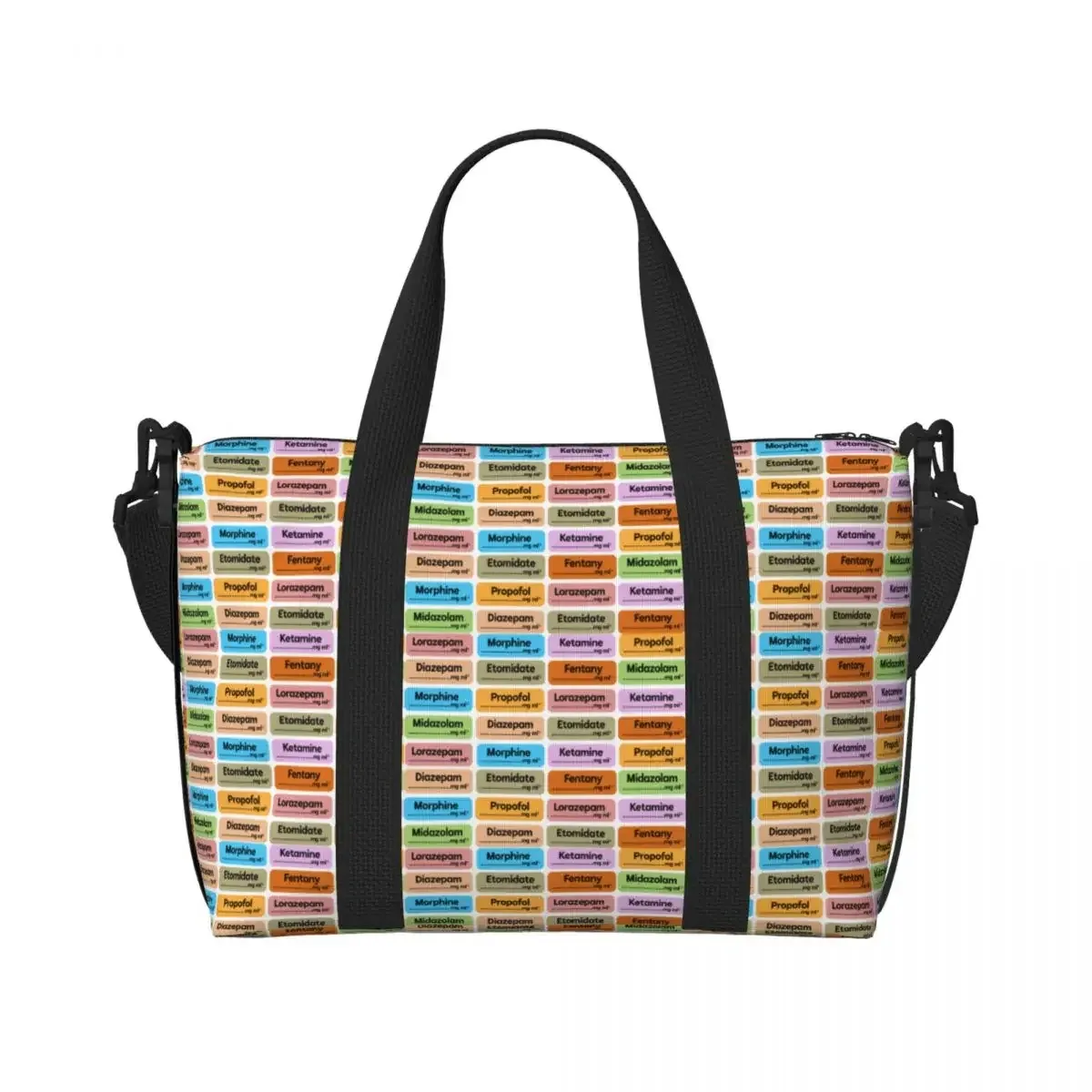 sac fourre-tout de plage pour infirmières, motif d'allaitement, pour femmes, soins de santé, grand compartiment, sacs de voyage de plage