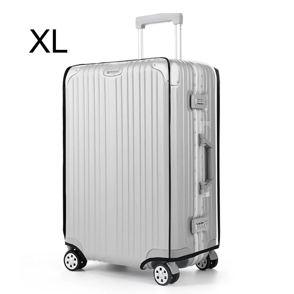 protecteur de valise transparent en pvc imperméable, housse anti-poussière résistante à l'usure pour bagages à roulettes de 20 à 28 pouces