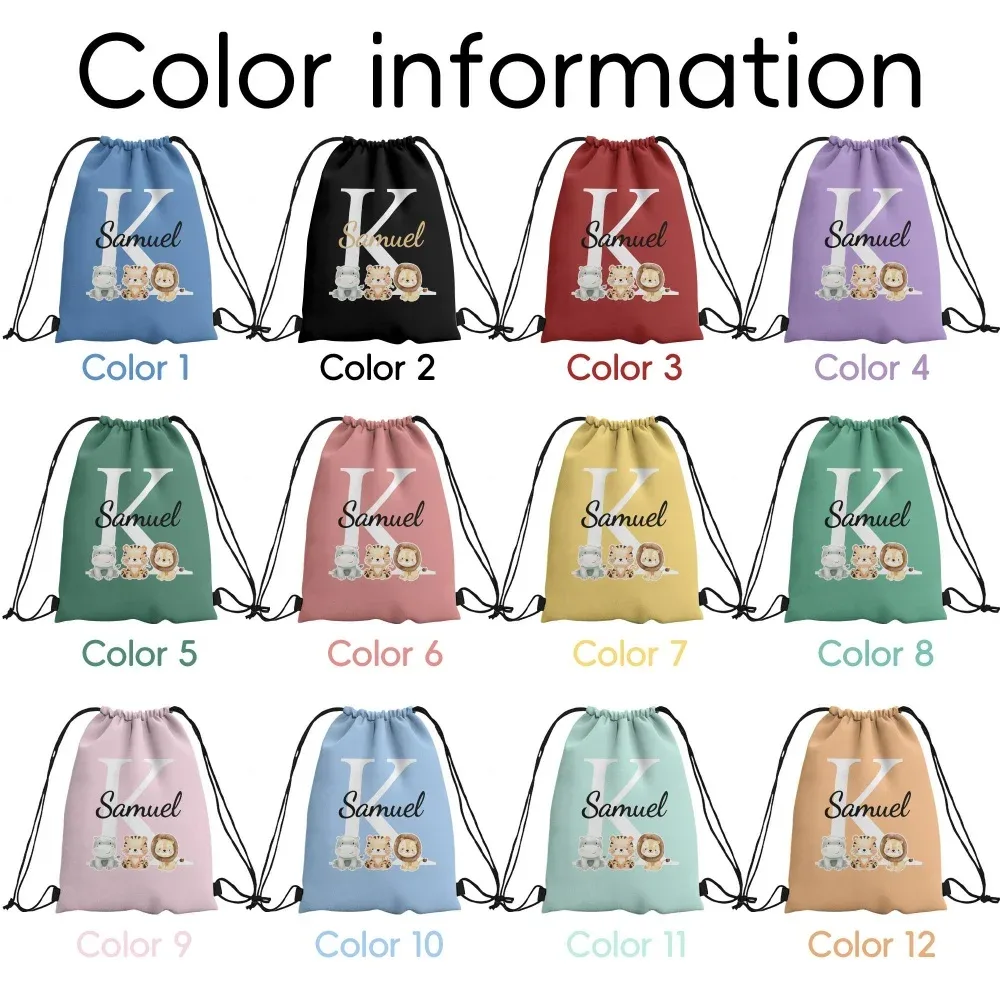 sac à dos personnalisé durable - sac à cordon avec initiales personnalisées, texte/message diy, sac à livres, cadeaux de fête d'anniversaire, cadeau de noël