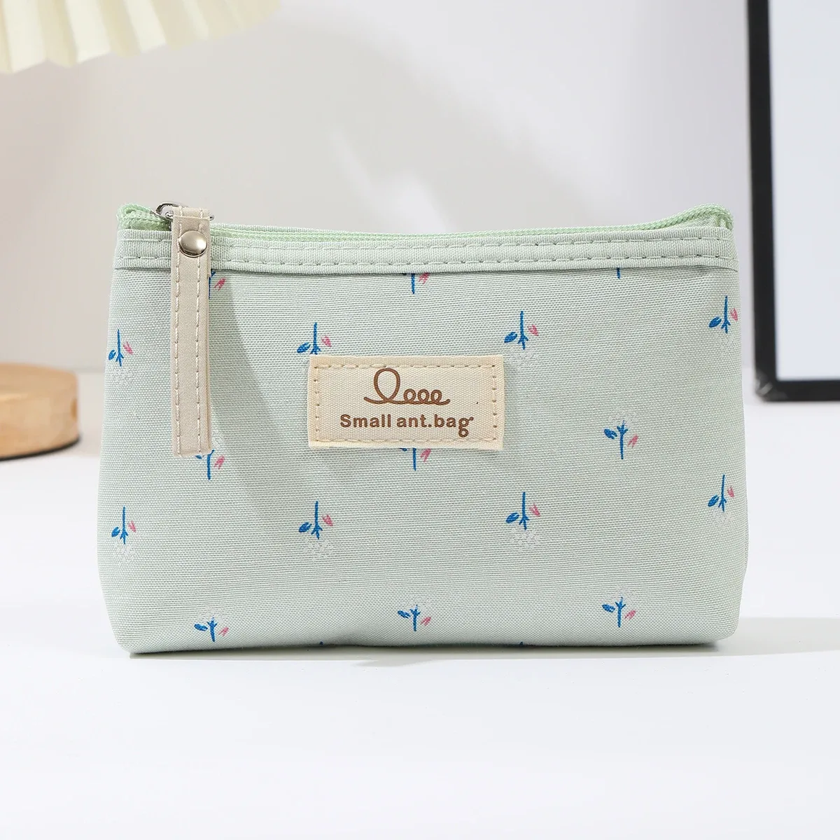 trousse de maquillage en toile style instagram imprimée, trousse à crayons portable pour femme, trousse de voyage pour étudiants, sac de rangement pour articles de toilette