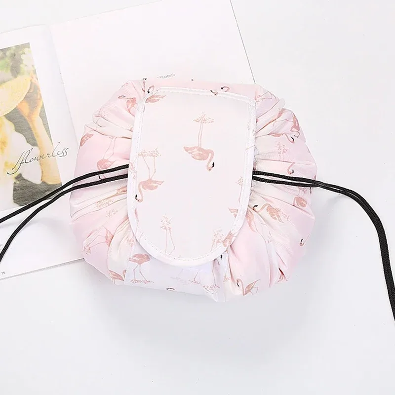sac de voyage pour le rangement du maquillage, organiseur portable imperméable pour femmes, trousse de toilette, sac cosmétique à cordon pour femmes