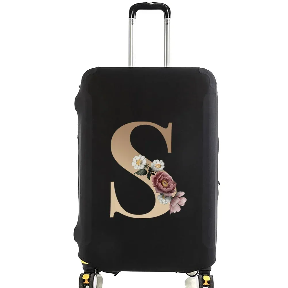 housse de protection pour valise de voyage, housse de protection élastique épaisse pour bagages de 18 à 28 pouces, étui de sac de voyage pour bagages, lettre dorée imprimée