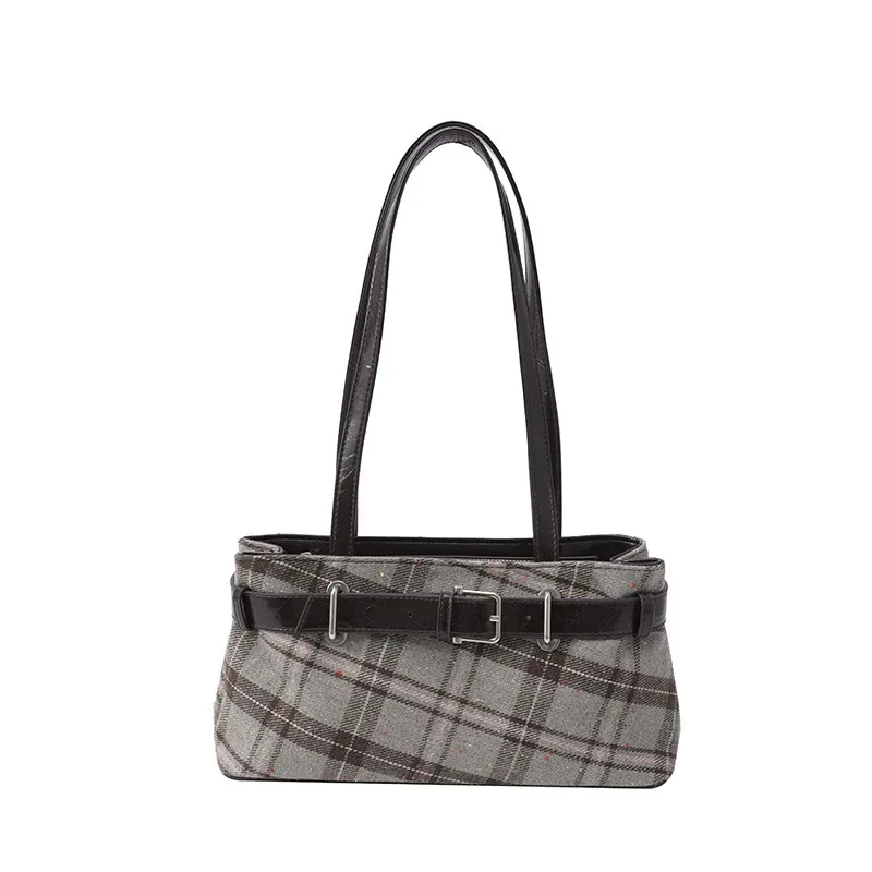 sacs à bandoulière en cuir pu doux rétro à carreaux, grande capacité, sacs à la mode pour femmes, vente chaude, sacs à main pour femmes avec fermeture éclair