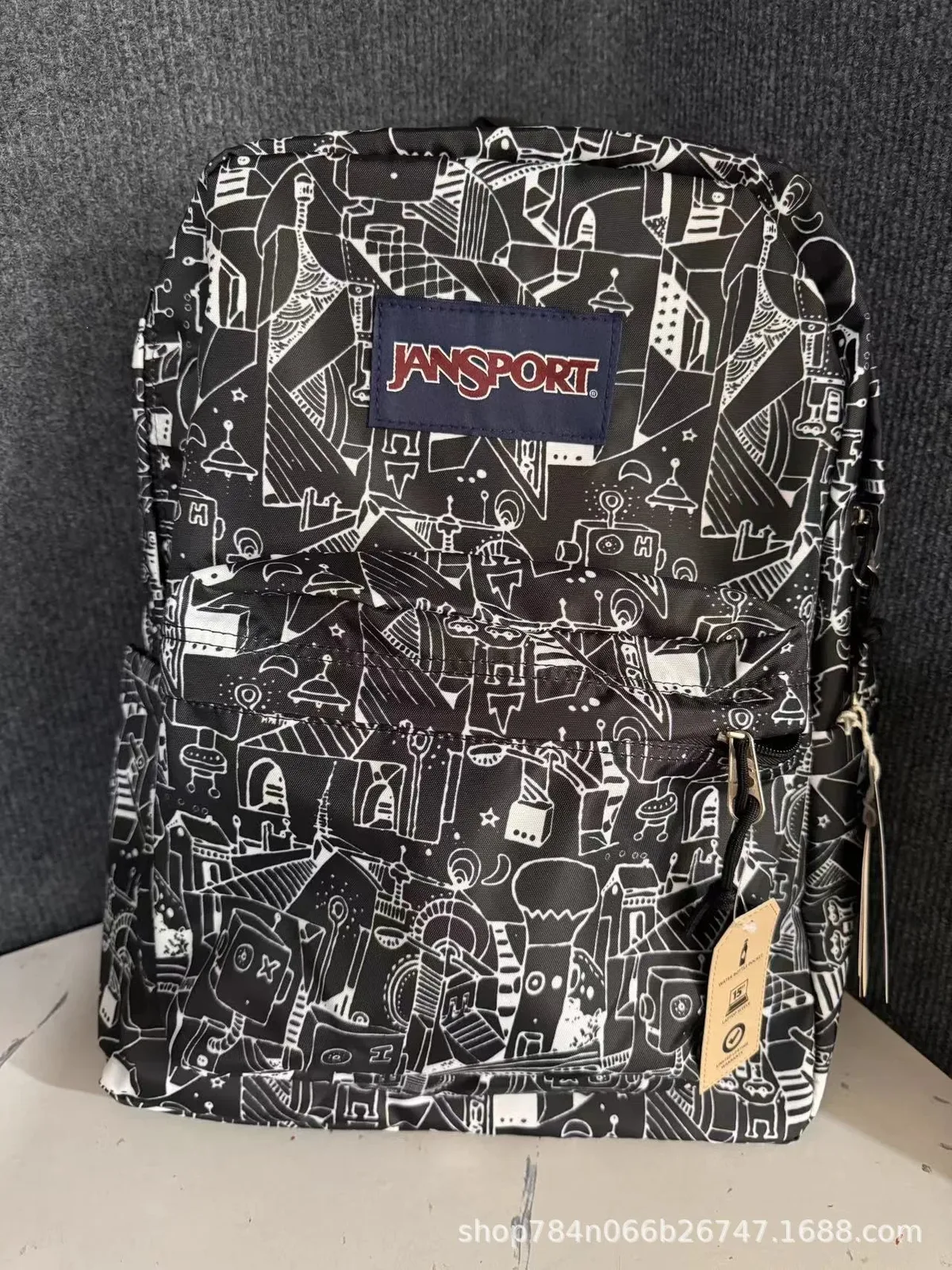 sac à dos grande capacité jsjes unisexe en tissu oxford, style urbain, sac de voyage, sac d'école, sac pour ordinateur portable, imperméable pour ordinateur portable de 15 pouces