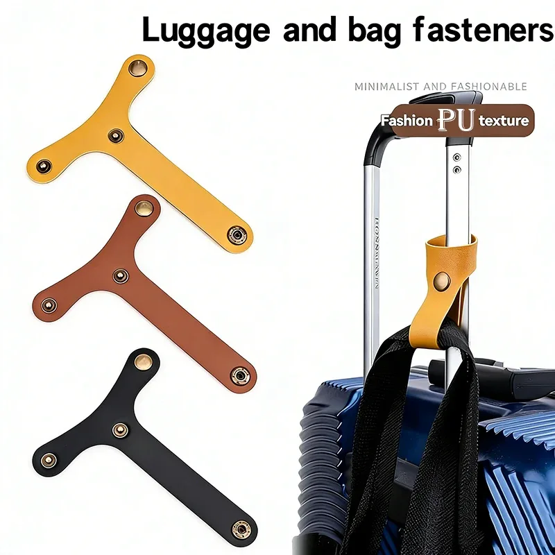 sangle de bagage portable en pu antivol avec fixation pour valise, accessoires de voyage