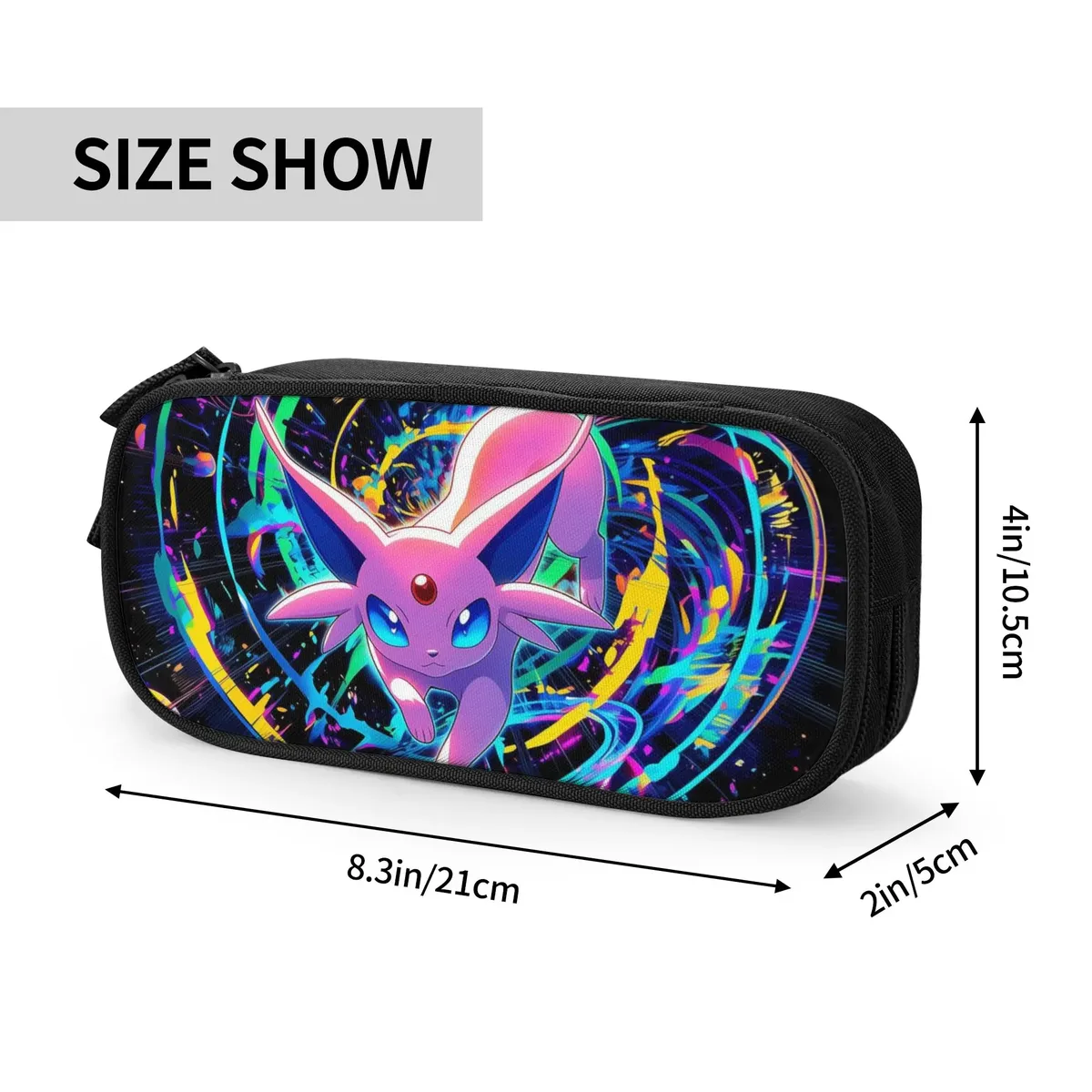 Sacs personnalisés de grande capacité pour enfants, trousse à crayons Eeveelution pour garçons et filles