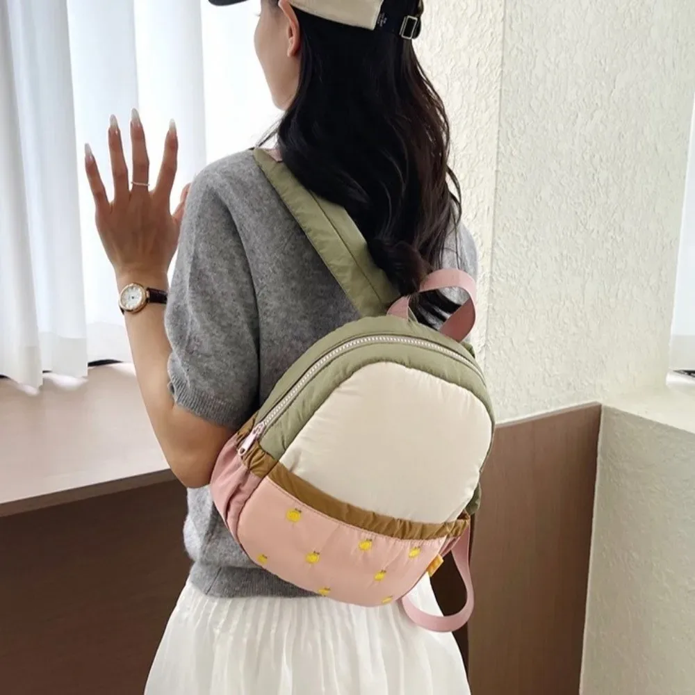 sac à dos en nylon pour enfants, broderie en tissu, sac à dos de dessin animé multicolore, sac d'école à double bandoulière pour étudiants et enfants