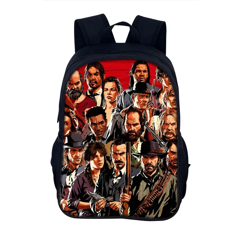 sac à dos red dead redemption, sac d'école 40cm/15.7 pouces, sacs de livres, sac à dos d'ordinateur pour garçon et fille, meilleur cadeau