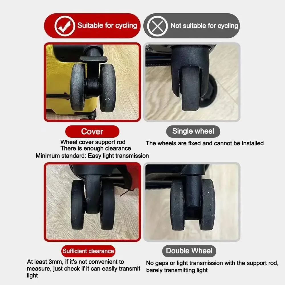 protecteur de roues de bagage en silicone, pièces de valise, essieux, usure des roues, housse de protection, anti-bruit avec son silencieux, sap