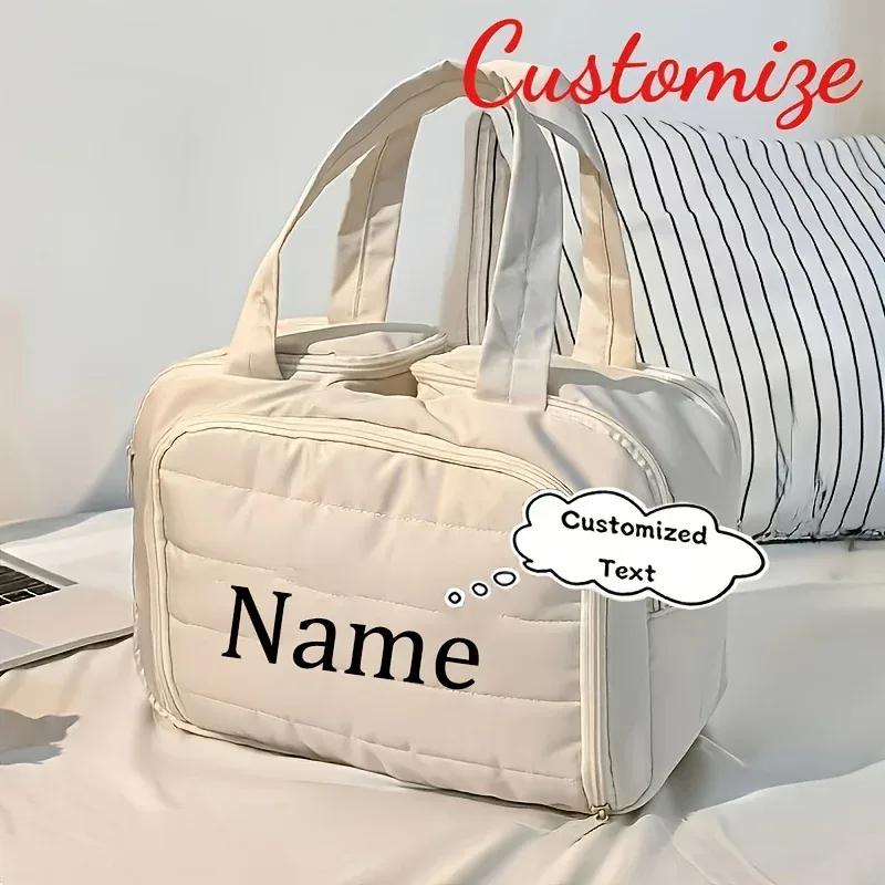 trousse de toilette personnalisée de grande capacité, pochette à maquillage multifonctionnelle, idéale pour la rentrée scolaire et les idées de cadeaux de noël