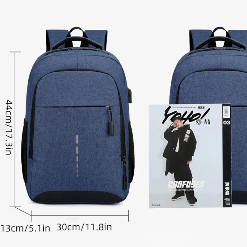 sac à dos étanche classique pour homme, chargement usb, sac à dos de voyage décontracté, grande capacité, sac d'école pour ordinateur portable