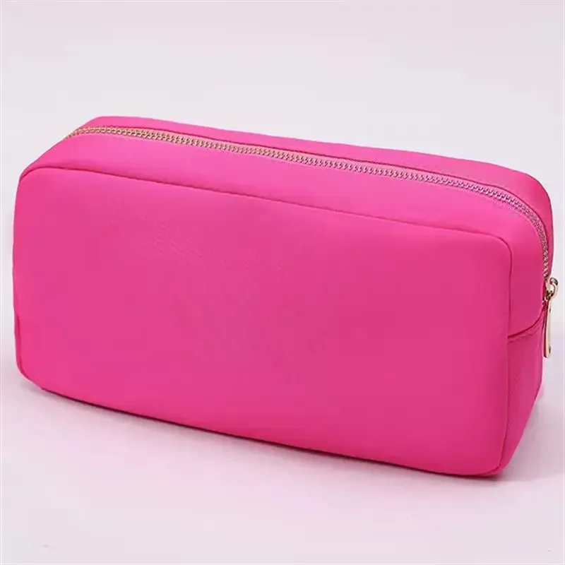 s /m/l/xl 17 couleurs pochette en nylon maquillage sac cosmétique fermeture éclair articles de toilette organisateur sac pour femmes filles voyage cadeau pochette de maquillage