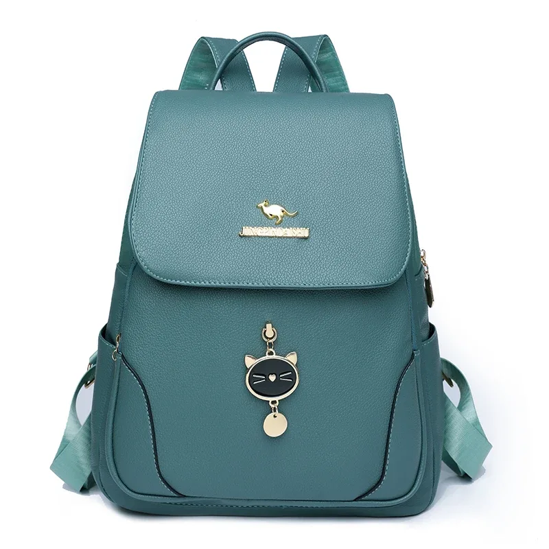 Sac à dos de voyage pour femmes, grand sac à dos en cuir PU, sac d'école pour filles, sac à bandoulière pour femmes, Mochila