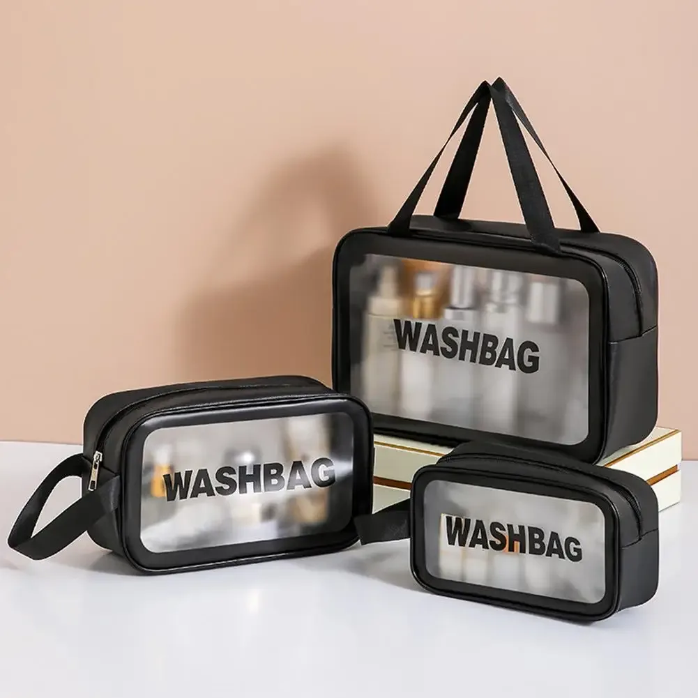 Trousse de Toilette de Voyage Portable Femme, Pochette de Rangement Maquillage Transparente et Imperméable, Grande Capacité, Organisateur Cosmétique, Étui Beauté Femme
