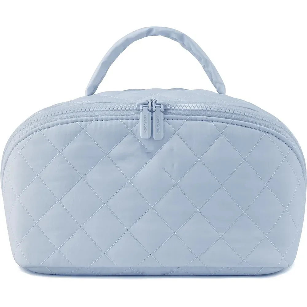 nouvelle trousse de maquillage pour femmes, grande capacité, pliable à plat, légère, portable, trousse de toilette, trousse à cosmétiques, sac de voyage et d'affaires