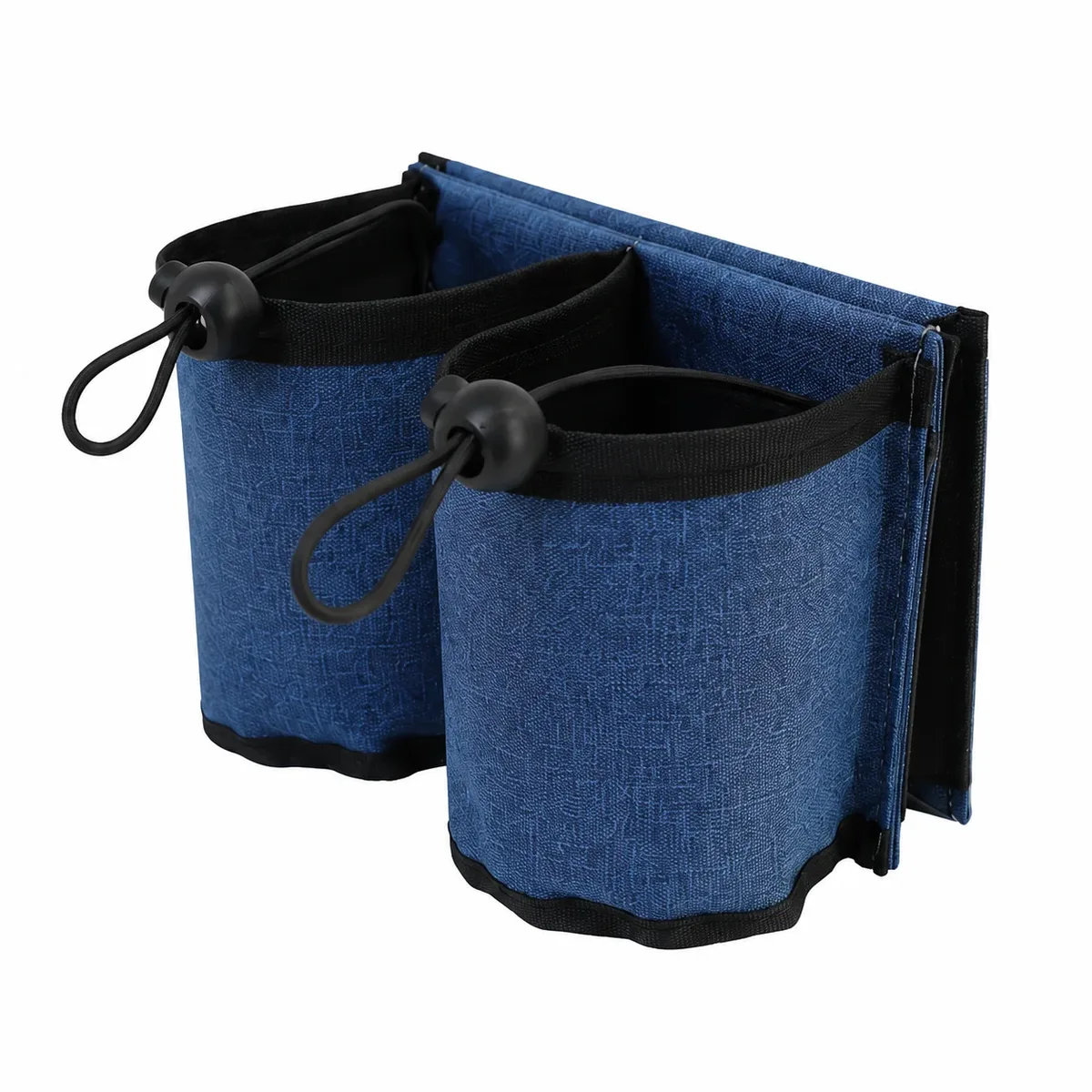 porte-gobelet de voyage pour bagages, support de boisson pour poignée de valise, manchon à double poche en polyester pour l'aéroport, les voyages et le rangement quotidien