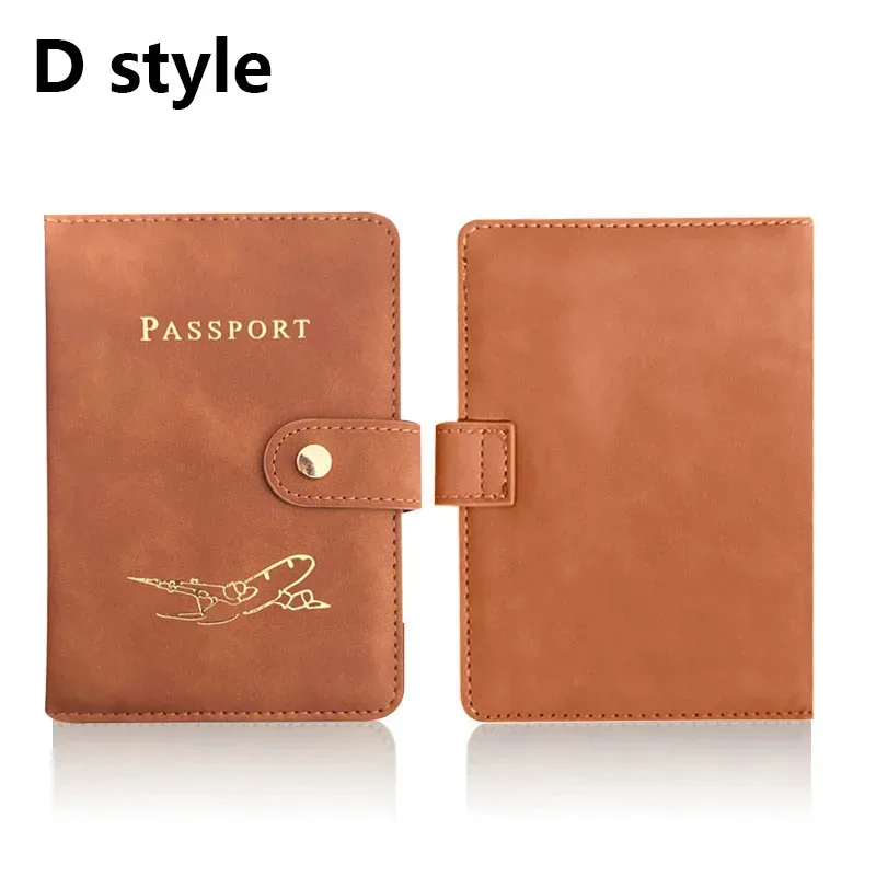 étui porte-passeport en cuir pour essentiels de voyage, portefeuille cartes de crédit, housse de passeport pour femme/homme avec boucle