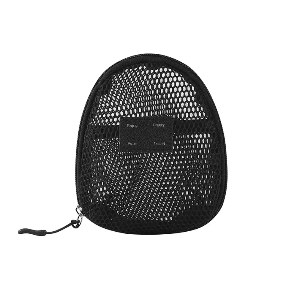 poudres de stockage en nylon décontractées, sac cosmétique en maille à main, polyvalent avec fermeture éclair, voyage