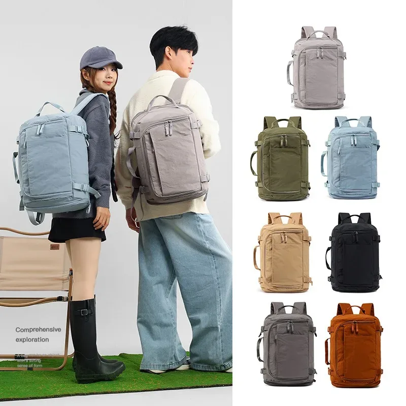 sac à dos de voyage léger en nylon imperméable, grand compartiment extensible pour chaussures, sac à dos de randonnée et d'alpinisme, sac pour ordinateur portable pour voyages d'affaires