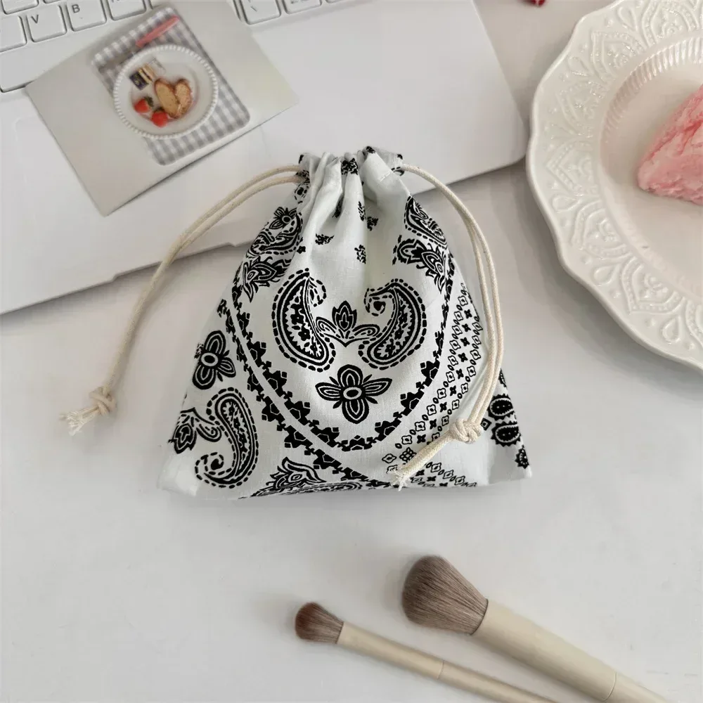 sacs à cordon imprimés en grille, sac à main pour femmes, porte-monnaie, pochette pour clés, rouge à lèvres, sac de rangement pour bijoux, sac anti-poussière, sacs à cordon