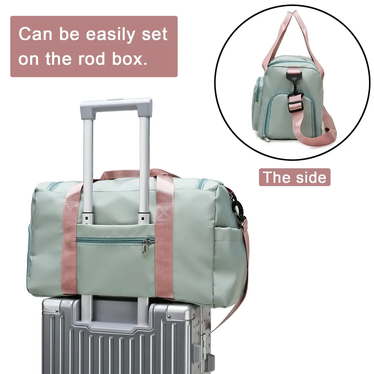 markroyal-sacs de voyage en toile imperméables pour femmes, sac de sport, sacs de sport, compartiment à chaussures initié, sac à main de poche, livraison directe