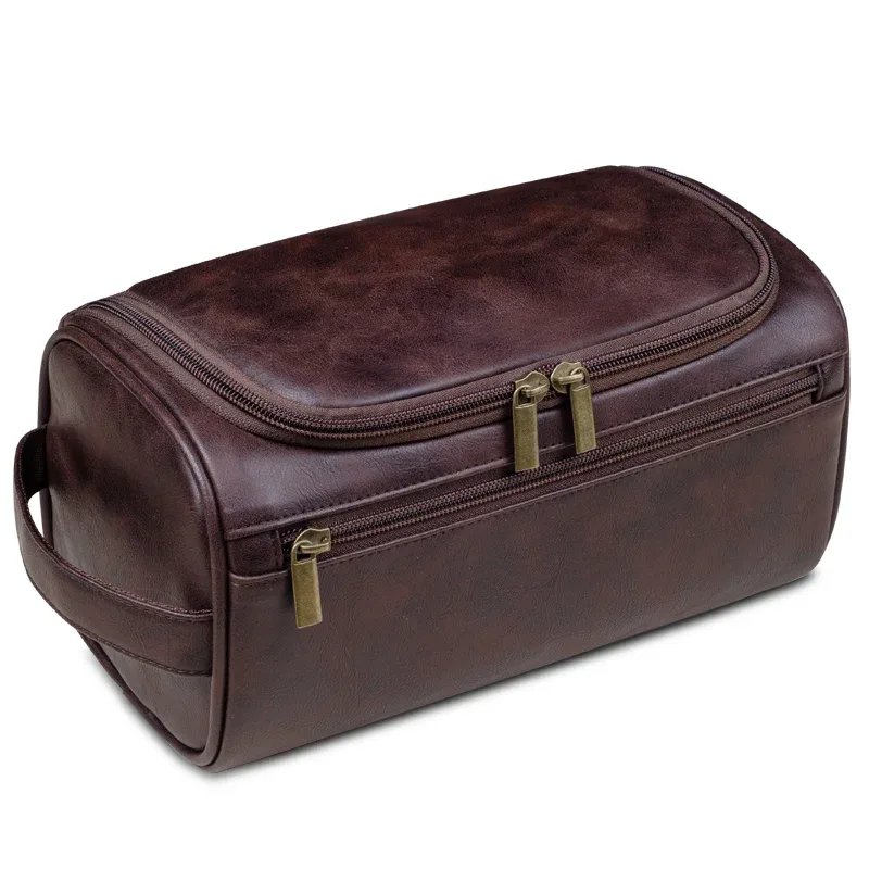 trousse de toilette en cuir avec nom personnalisable pour hommes et femmes, kit dopp, trousse de toilette suspendue pour hommes, trousse de lavage de voyage