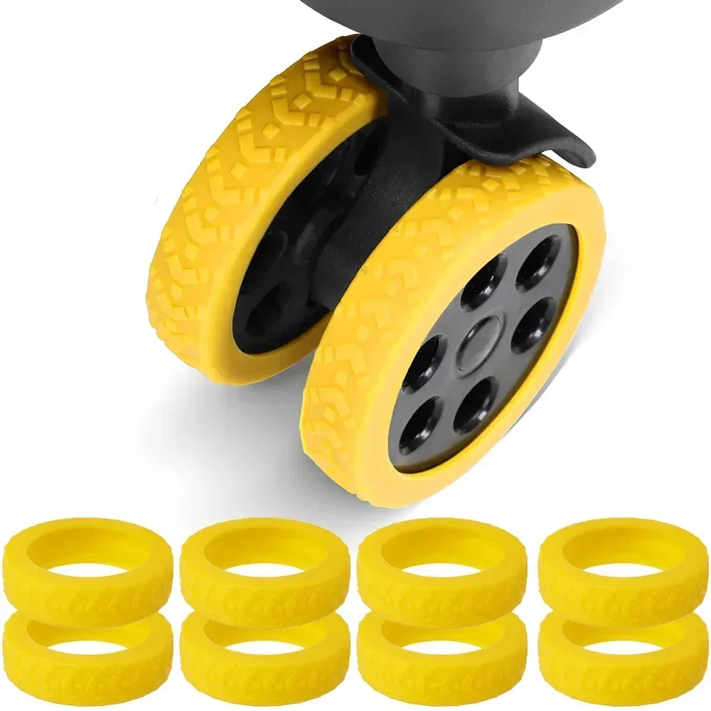 housse de protection épaisse pour roues de bagages, valise de voyage en silicone, réduit le bruit, protection de roue, manchon de chariot à roulettes, accessoires de sac