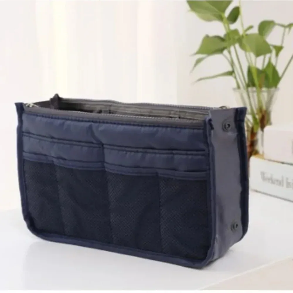 sac de maquillage multifonctionnel grande capacité, trousse de toilette portable à double fermeture éclair, sac de voyage, sac à lait maternel, sac cosmétique multi-poches