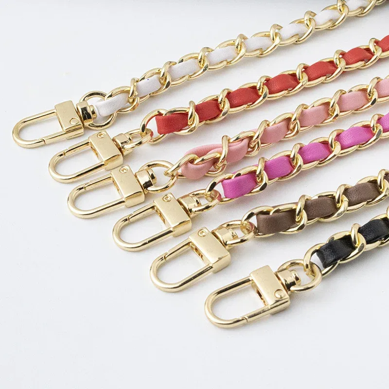 chaîne de sac multicolore, accessoires or argent pour femmes, chaîne de sac à bandoulière en métal, sangle de chaîne de sac à bandoulière, chaîne de ceinture pour sac à main