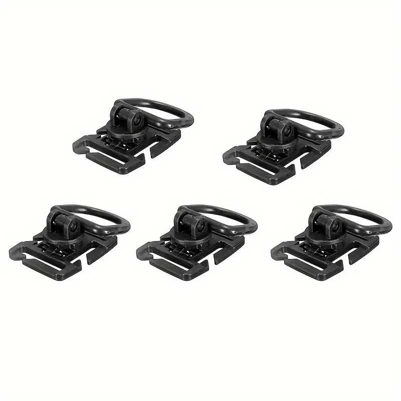 5 pièces de clips tactiques molle d ring 360 ° boucle de sac à dos rotative, outil de kit de voyage, anneau en d pivotant, crochet de suspension, accessoires pour sacs molle